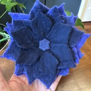 Wool Silk Felt Flower Brooch Hand Felted Hat Floral Accessory Jewelry Gift Pin